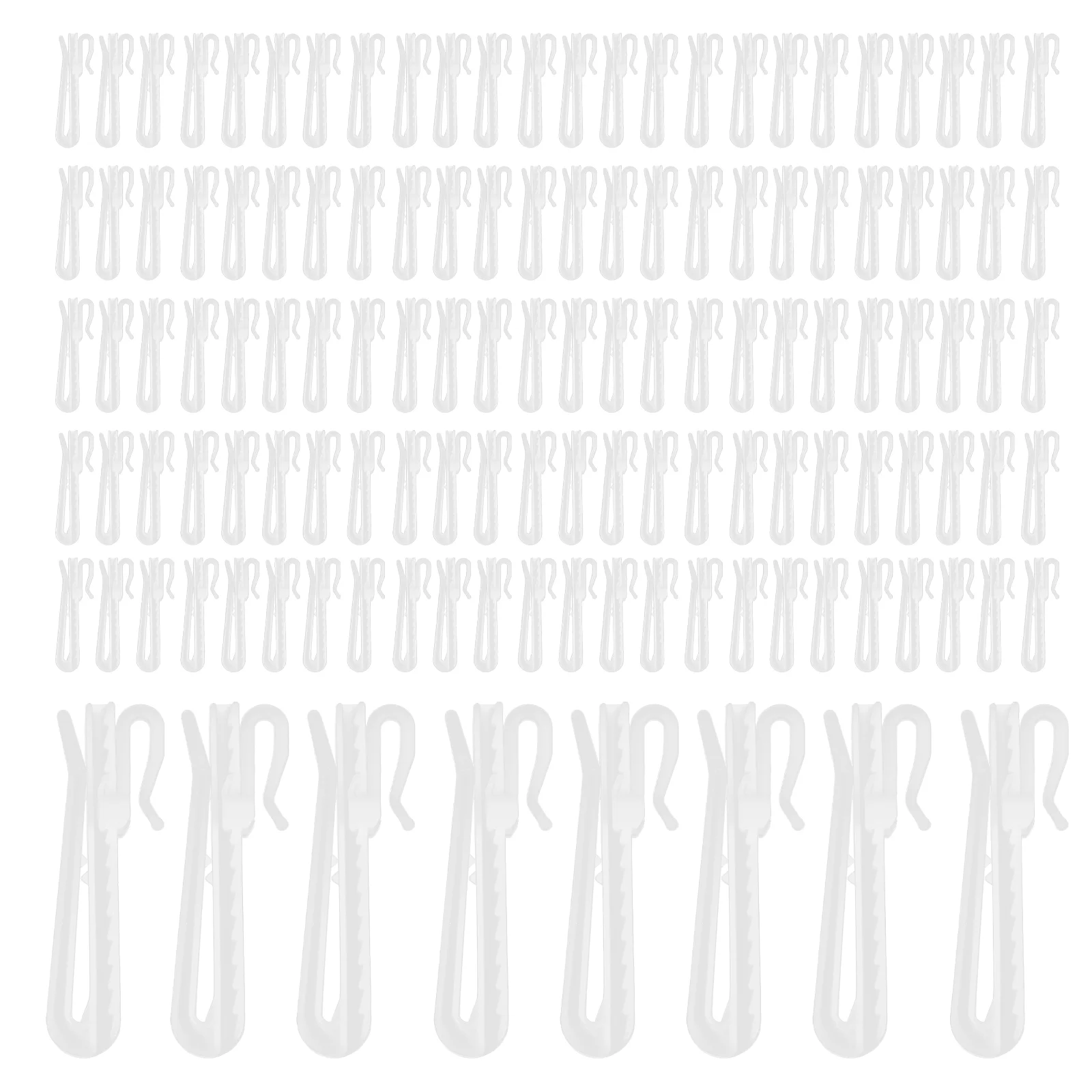 

100 Pcs Shower Curtain 100pcs (lift Hook 7 Cm) House Accessories for Home Plastic Sturdy Hooks