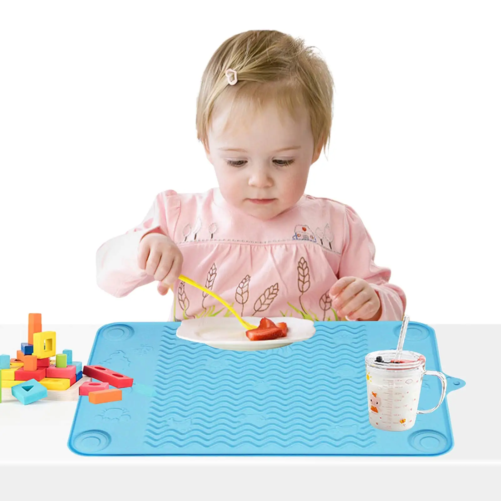 KidsPlacematsNonSlipSiliconePlacematForKidsToddlersChildren