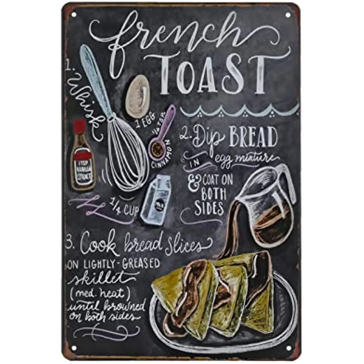 

Жестяная вывеска для еды в винтажном стиле, французская потрясающая Ретро настенная декорация для кухни, пекарни, кафе, ресторана, искусство