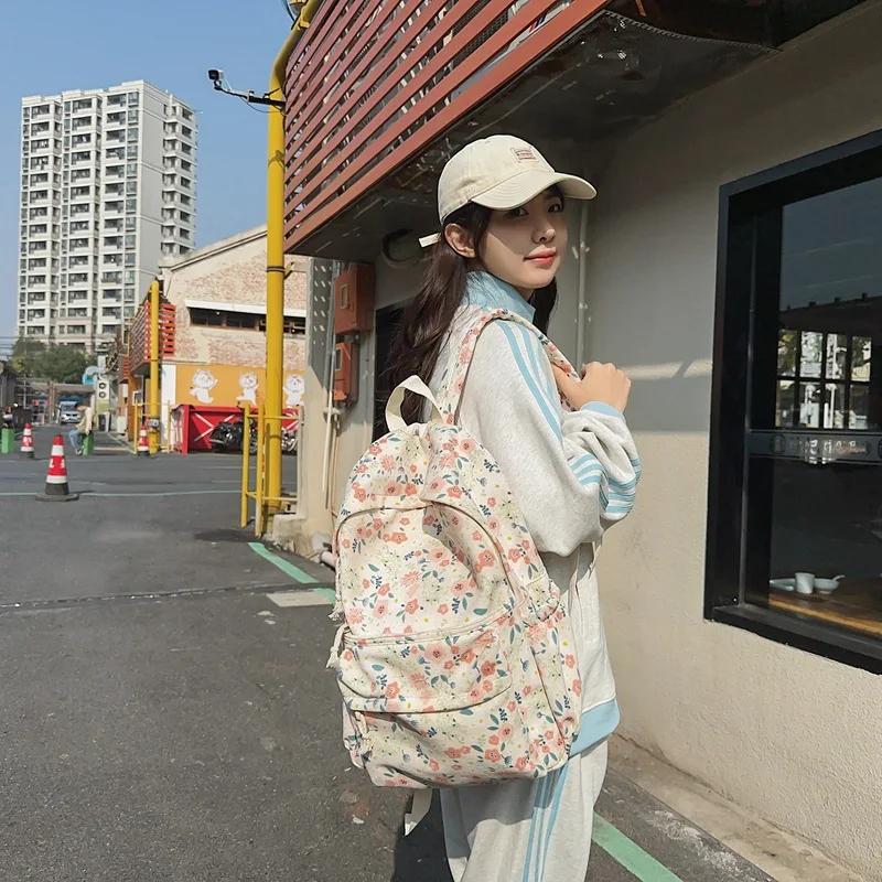 Simpatico Zainetto Giapponese Con Stampa Morbida Borsa Da Donna Campus Pendolare Zainetto Zaino Per Studenti Di Grande Capacità Borsa Kawaii