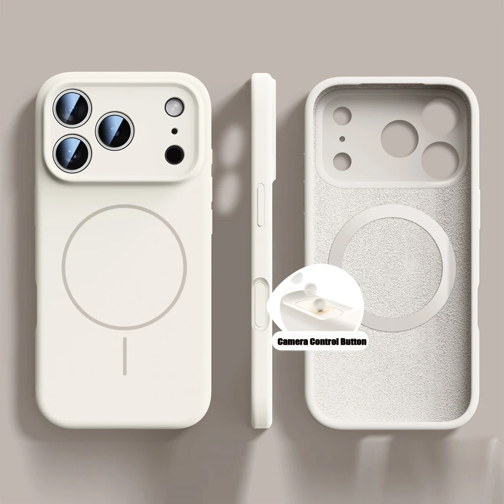 ตัวเลือกสินค้า เคสซิลิโคนเหลวสีส้มสำหรับ iPhone 17 Pro Max พร้อมชาร์จ Magsafe