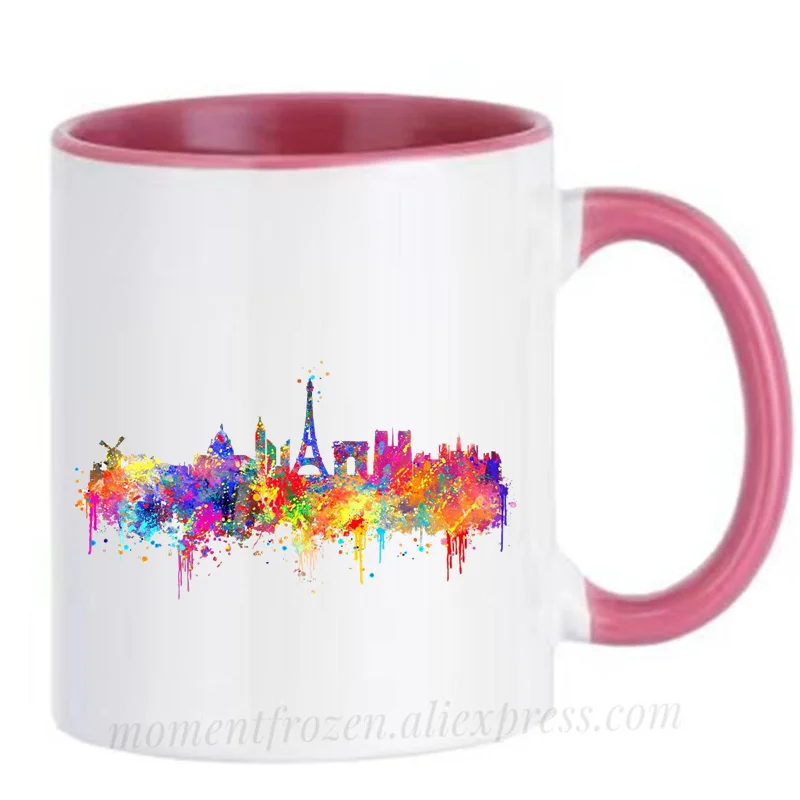 

Skyline France City Paris Eiffel Tower Mugs Tea Coffee Cups Creative Milk Drinkware Morph Coffeeware Home Decor Birthday Gifts