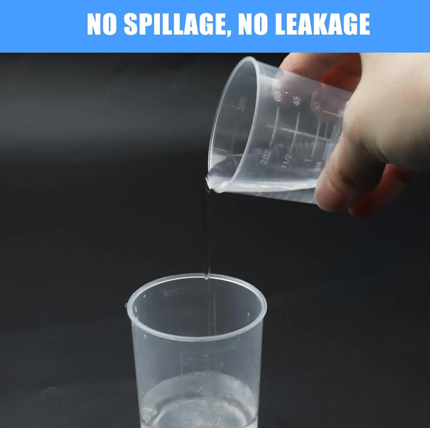 3 Pack Measuring Cup Set Includes 1 Oz (30 Ml) 2 Oz (60 Ml) and 3.4 Oz (100 Ml) Plastic Liquid Measuring Cups- Baking Cooking