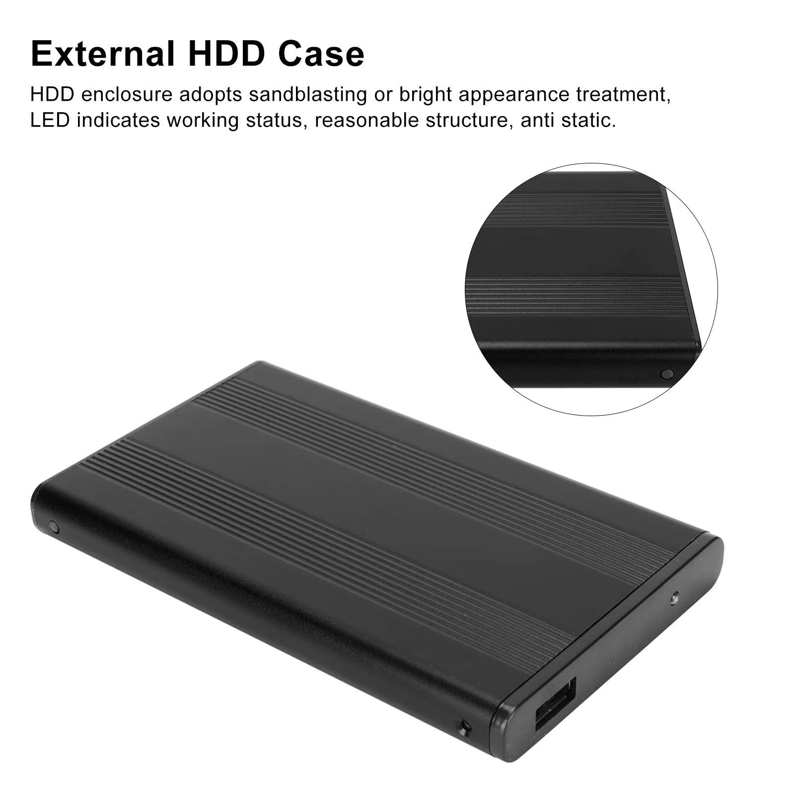 Enclosure 5Gbps Transfer Rate USB3.0 Hard Drive Case Anti Static USB3.0 To SATA Reasonable Structure for OS X for Windows