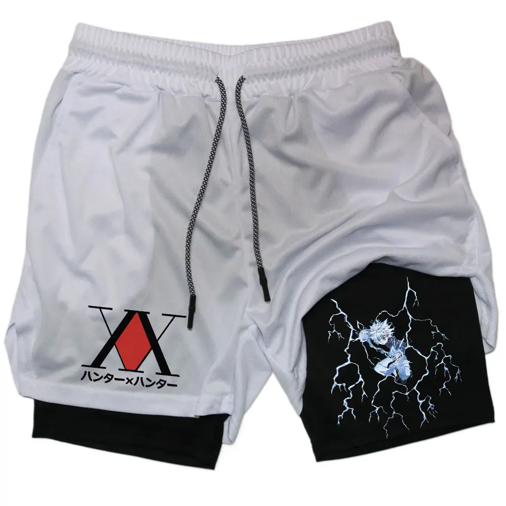 Anime Hunter X Hunter Performance Shorts Quick Dry Athletics Running Workout GYM Shorts Breathable Summer Compression Shorts 4