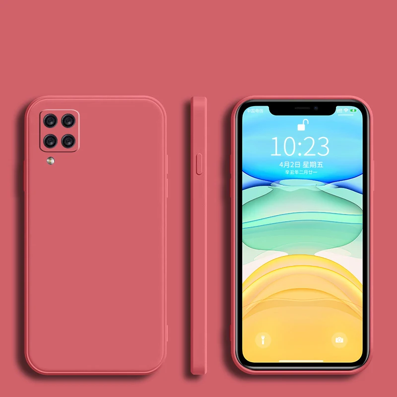 Chic Square Frame Silicone Phone Case - Soft Protective Back Cover