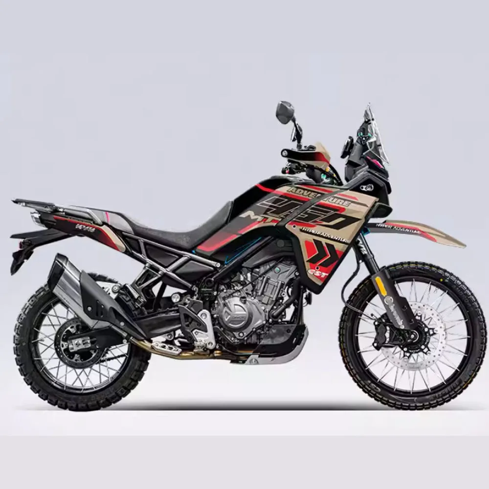 Protections Réservoir Moto CFMoto 450MT 2024 - Autocollants Antidérapants Noir, Kit Protection - 5
