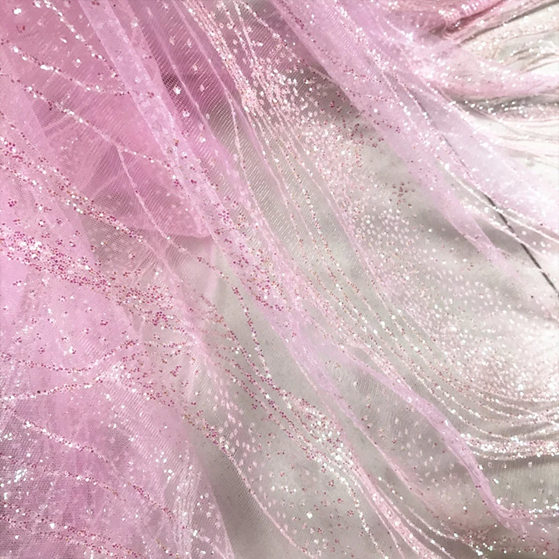 Wasser Welligkeit Welle Gold-Stempeln Pulver Stoff Hochzeit Kleid Leistung Kleidung Hintergrund Dekoration DIY Pailletten Mesh Stoff – Detail 2