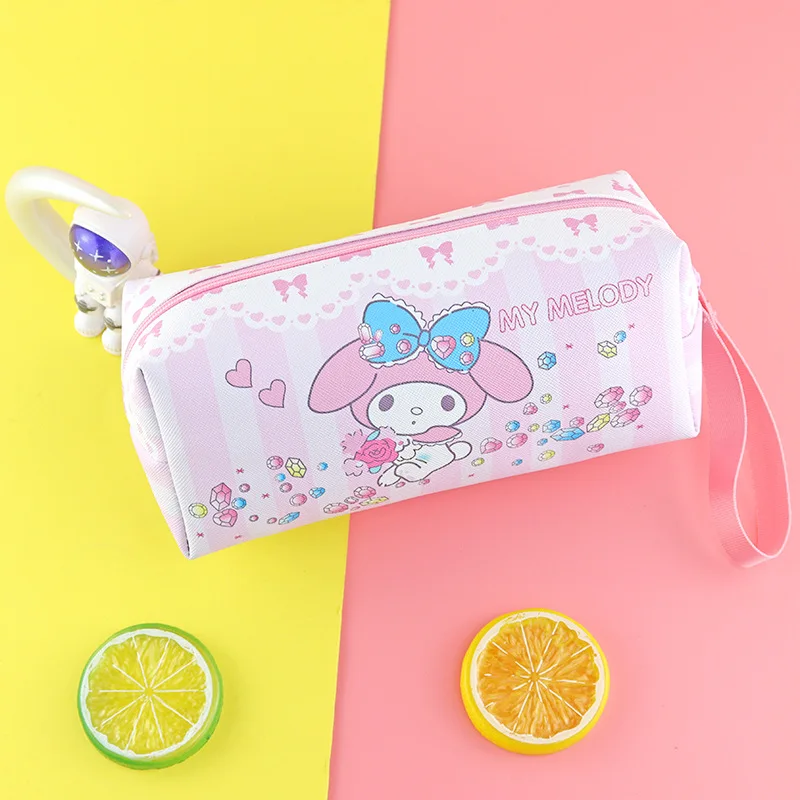 Pencil school supplies Cinnamoroll Kuromi Melody Stationery Bag PU Waterproof Pencils Bag Student Pencil Stationery