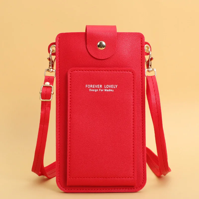 Soft Women Bags Leather Wallets Touch Screen Cell Phone Purse Crossbody Shoulder Strap Handbag For Female Cheap Card Package 4