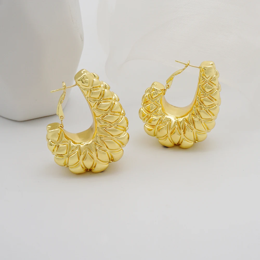 Fashion Jewelry African Gold Color Earrings Drop Dangle Earrings For Dubai Women Party Wedding Earrings