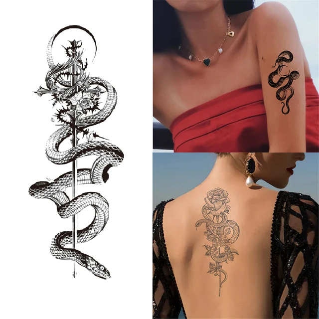 Cheap Henna Butterfly Temporary Tattoos For Women Girls Lotus Snake  Elephant DreamCatcher Star Fake Fake Tattoo Sticker Tatoos | Joom