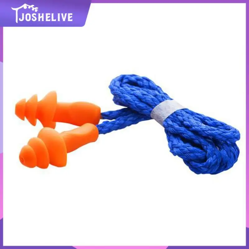 

Водонепроницаемые мягкие беруши силиконовые, со шнуром, Многоразовые безопасные беруши для ношения в ушах