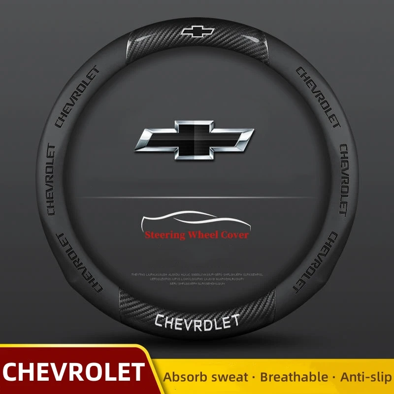 Funda de Volante de Microfibra de Fibra de Carbono para Chevrolet Cruze, Tahoe, Colorado, Bolt, Silverado, Aveo, Spark, Onix, Captiva, Cavalier
