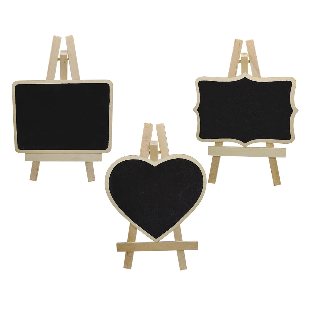 5 Stück Mini Holztafel mit Stativ Menü Message Board Zeichen Tafel Hochzeits dekoration liefert Shop Wohnkultur – Detail 3