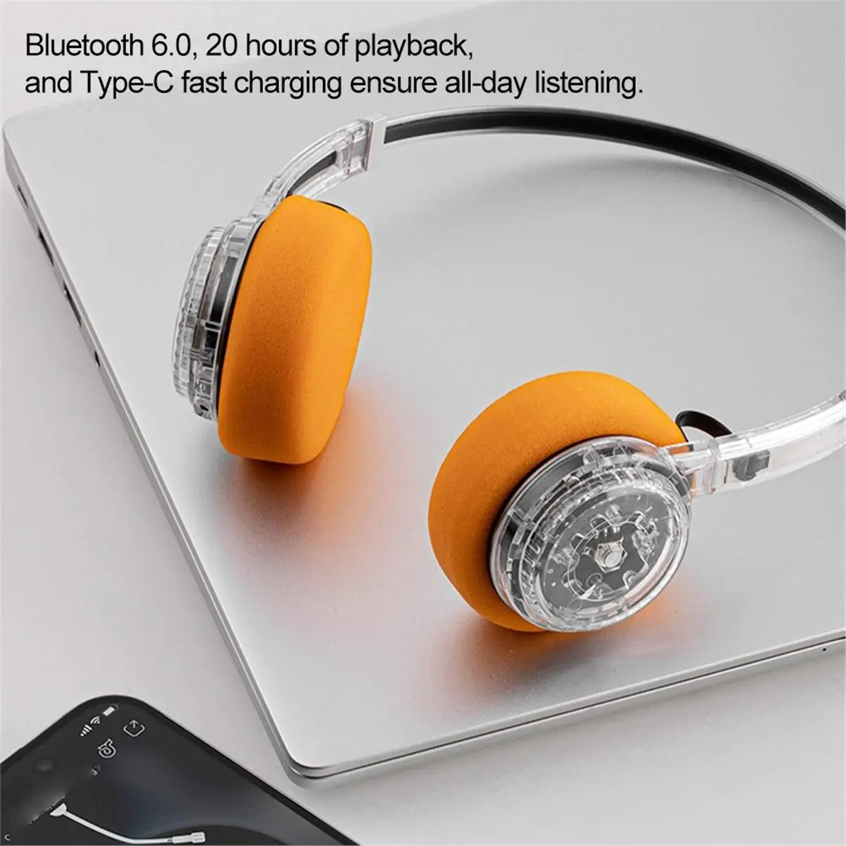 A10R 레트로 오버이어 헤드폰 무선 블루투스 헤드셋 Hi-Fi 스테레오 사운드, 접이식 편안한 이어폰 (마이크 포함)