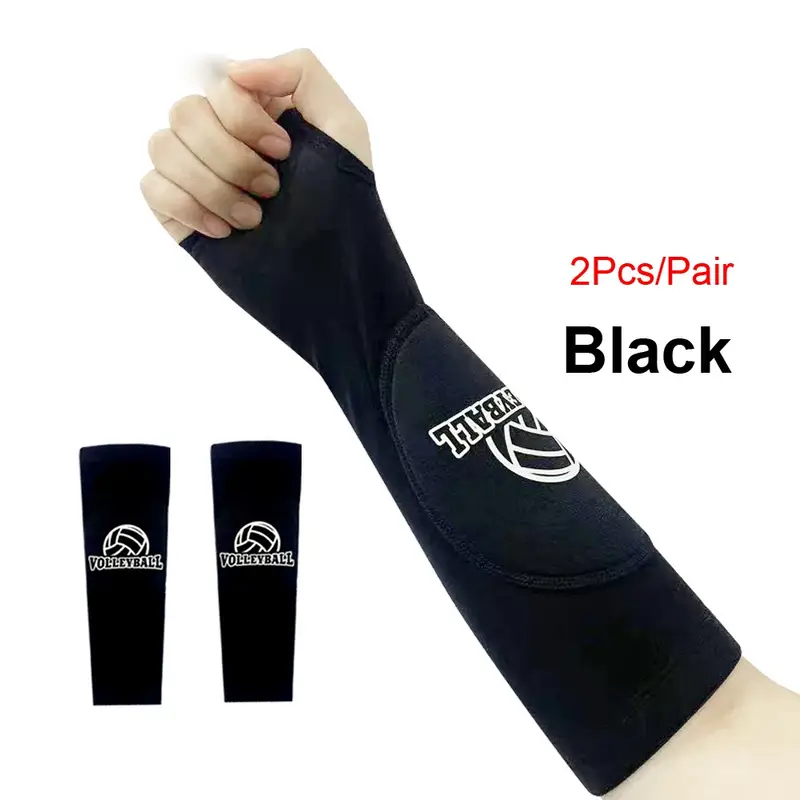 Kids/Adults Volleyball Arm Sleeves Passing Hitting Forearm Sleeves with Protection Pads and Thumb Hole Padded Volleyball Sleeves - Image 7