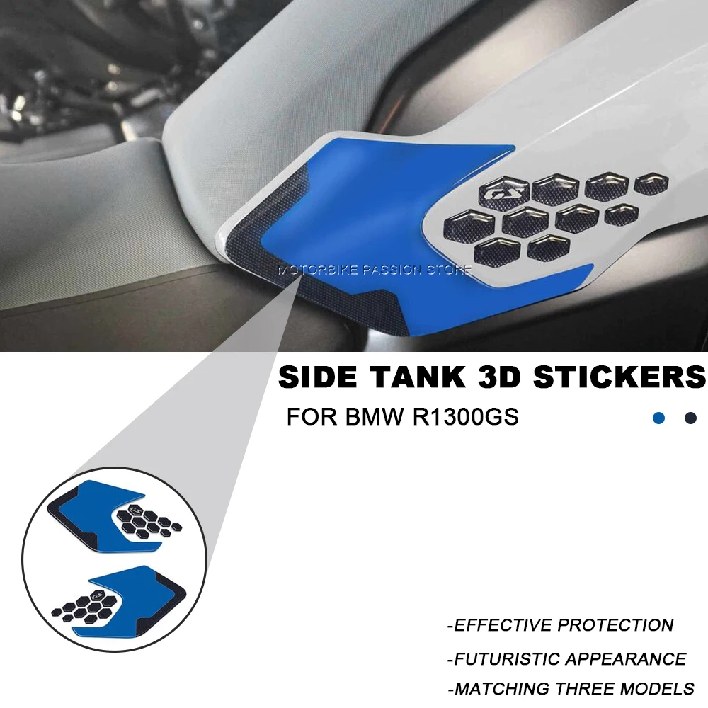for BMW R1300GS Side Under Tank Stickers Waterproof Motorcycle Decals 3D Guards R 1300 GS Trophy Triple Black 2023-2024