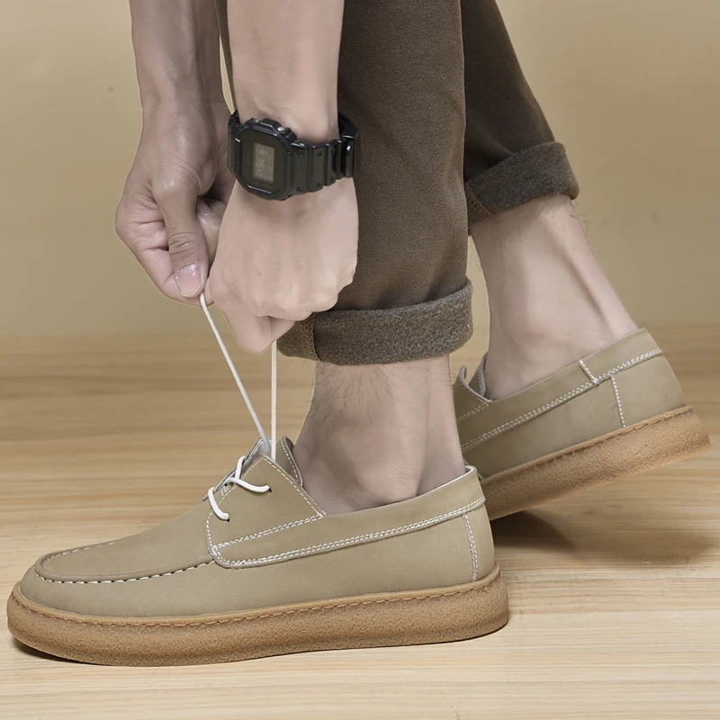 Scarpe Da Uomo In Pelle Scarpe Casual Da Uomo Di Alta Qualità Sneakers Antiscivolo Moda Skateboard Comfort Suola Morbida Mans Driving Oxford Shoes