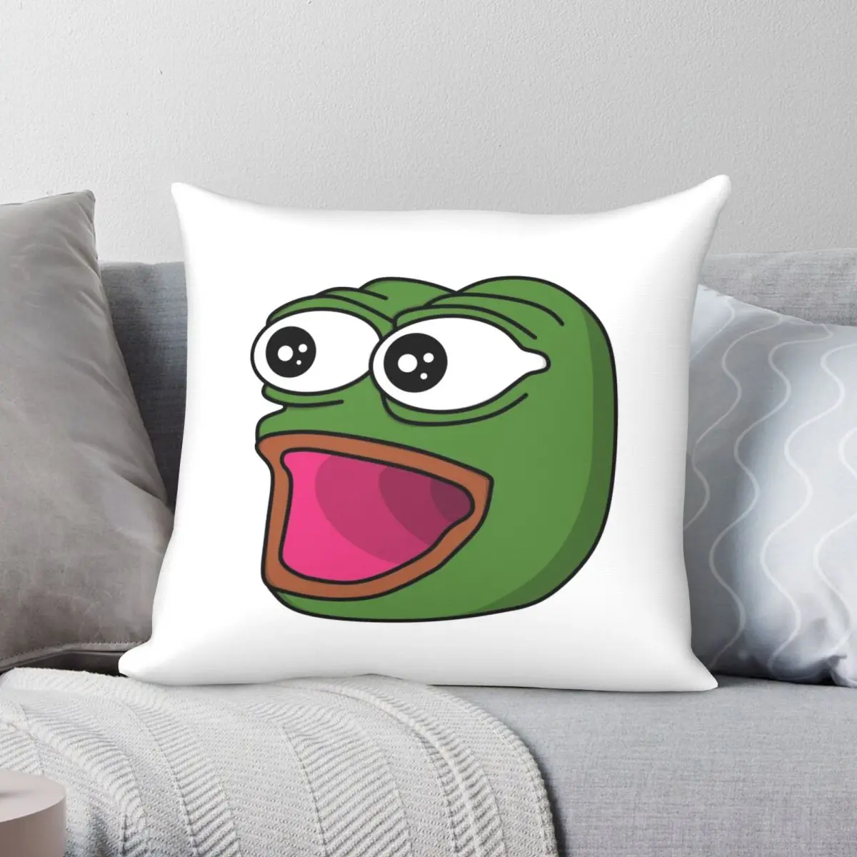 

POGGERS Pillowcase Polyester Linen Velvet Printed Zip Decor Pillow Case Home Cushion Cover 18"