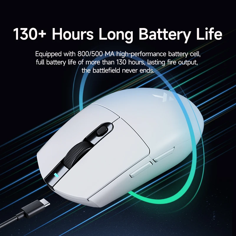 Mchose G3 Wireless Gaming Mouse 12000 DPI PAW3311 Tri-mode 2.4GHz/Bluetooth/Wired Large Battery Lightweight Ergonomic Laptop PC
