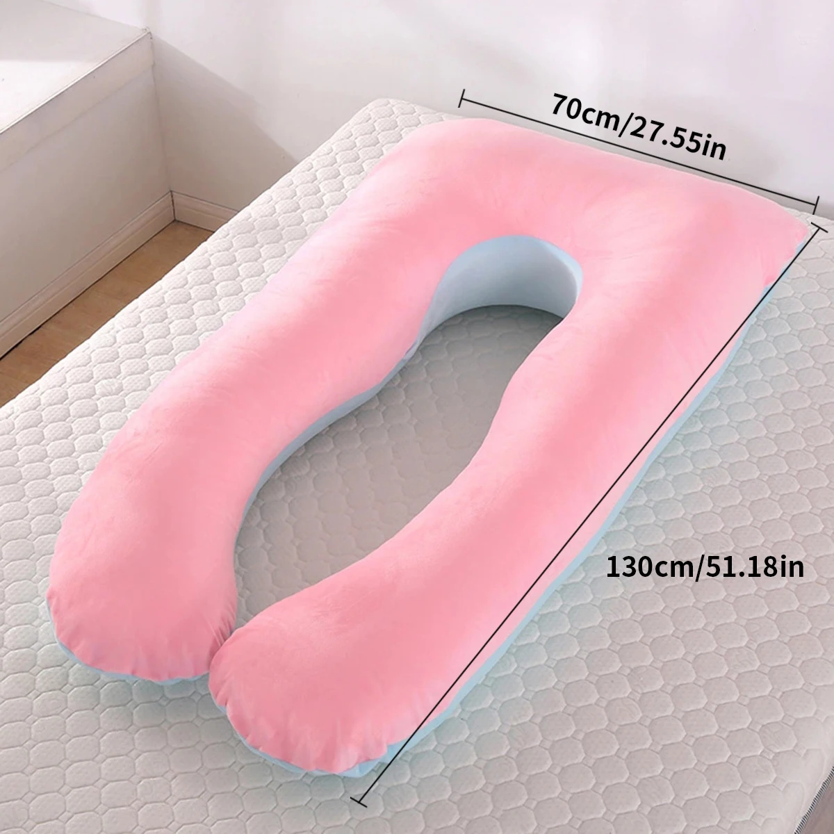 U-shaped maternity pillow waist support pillow core side sleeping can be disassembled washable nursing