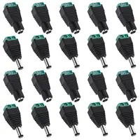 12V ชายและหญิง Barrel Connectors 10 คู่ DC Power Jack ปลั๊กอะแดปเตอร์ 2.1X5.5 มม.ชายหญิงตัวเชื่อมต่อสายไฟ 1