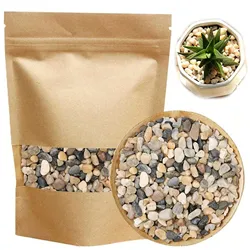 Natural Decorative River Stones - Mixed Color Pebbles for Aquariums, Gardens, and Landscape Enhancements (MULTI)