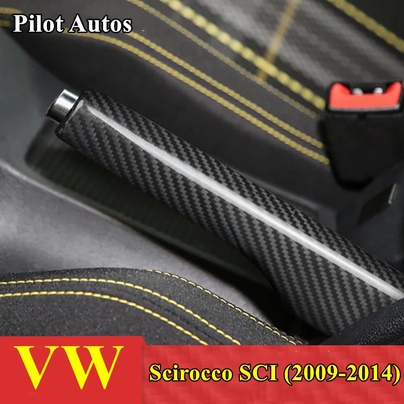 

Genuine Carbon Fiber Handbrake Grips Cover For VW Volkswagen Scirocco SCI 2009 2010 2011 2012 2013 2014