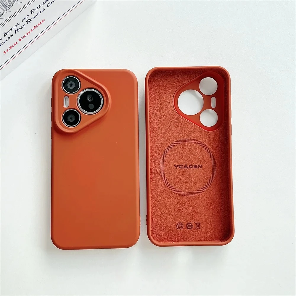 Luxury Liquid Silicone Magnetic Case - Matte Soft Shockproof Bumper Cover