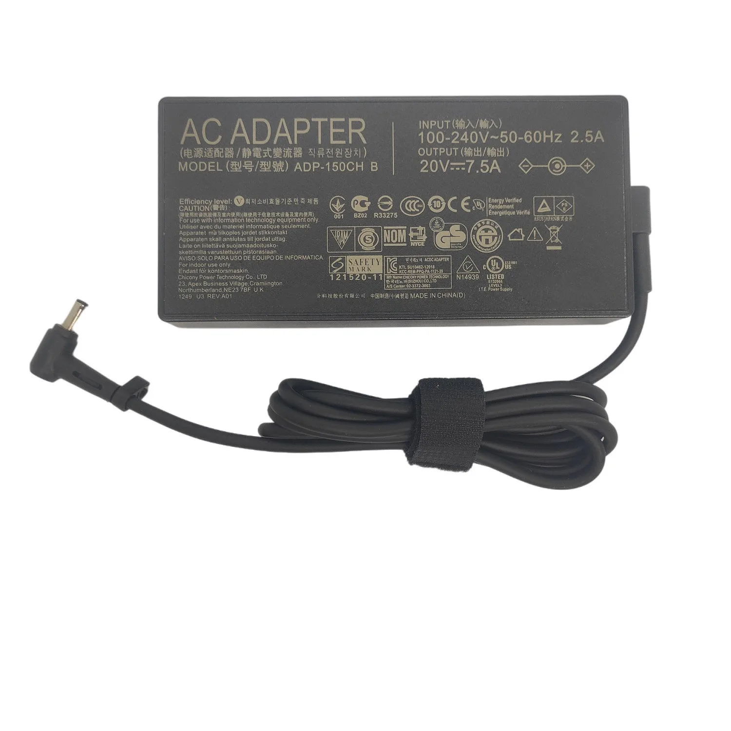 20V 7.5A 150W 4.5x3.0mm 소형 입구 니들 팁 AC 어댑터 노트북 충전기 (아수스 X571 X751G X571LI X571LH VX60G T9750 UX535 호환)