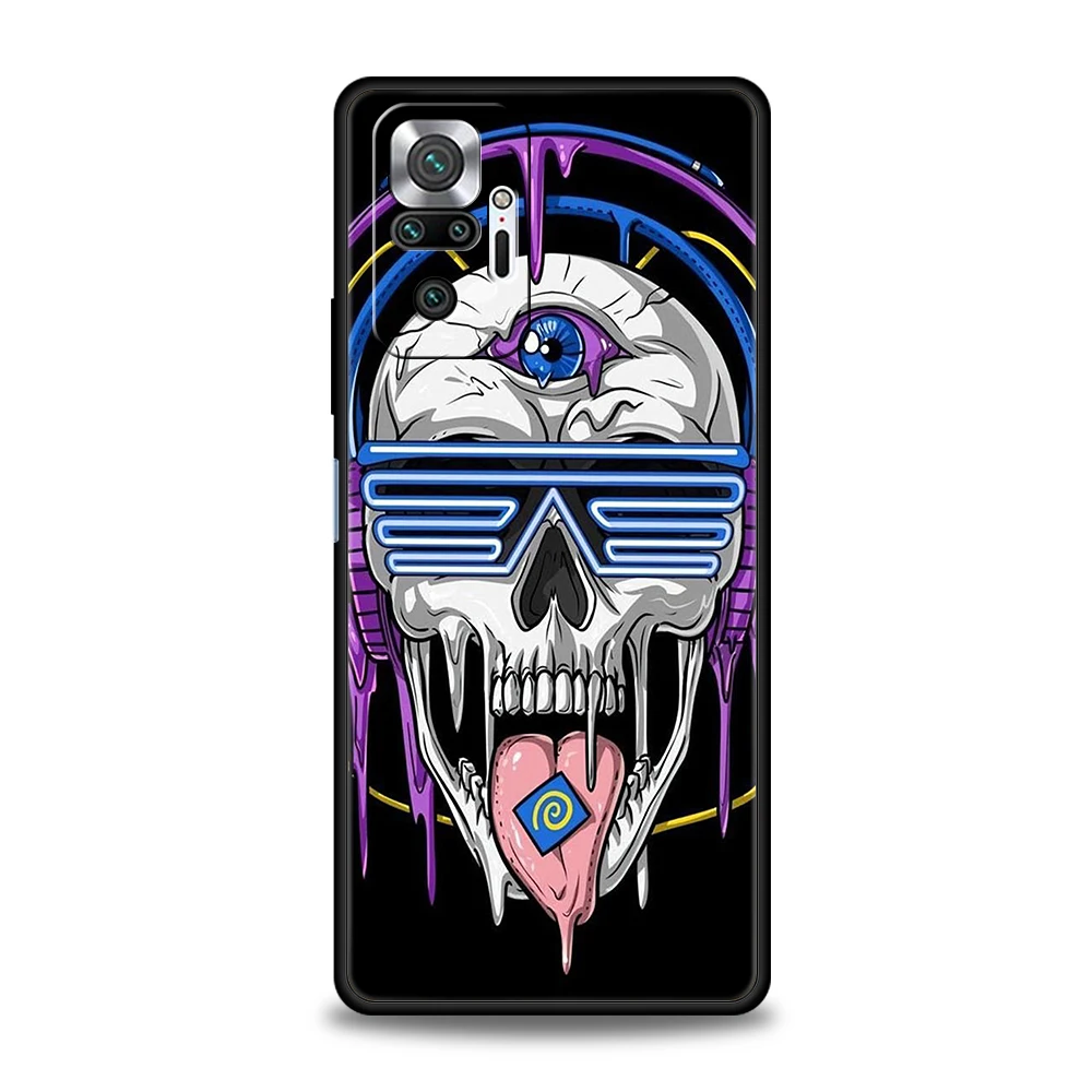Stylish Skull Silicone Phone Case - Fashionable Protective Cover