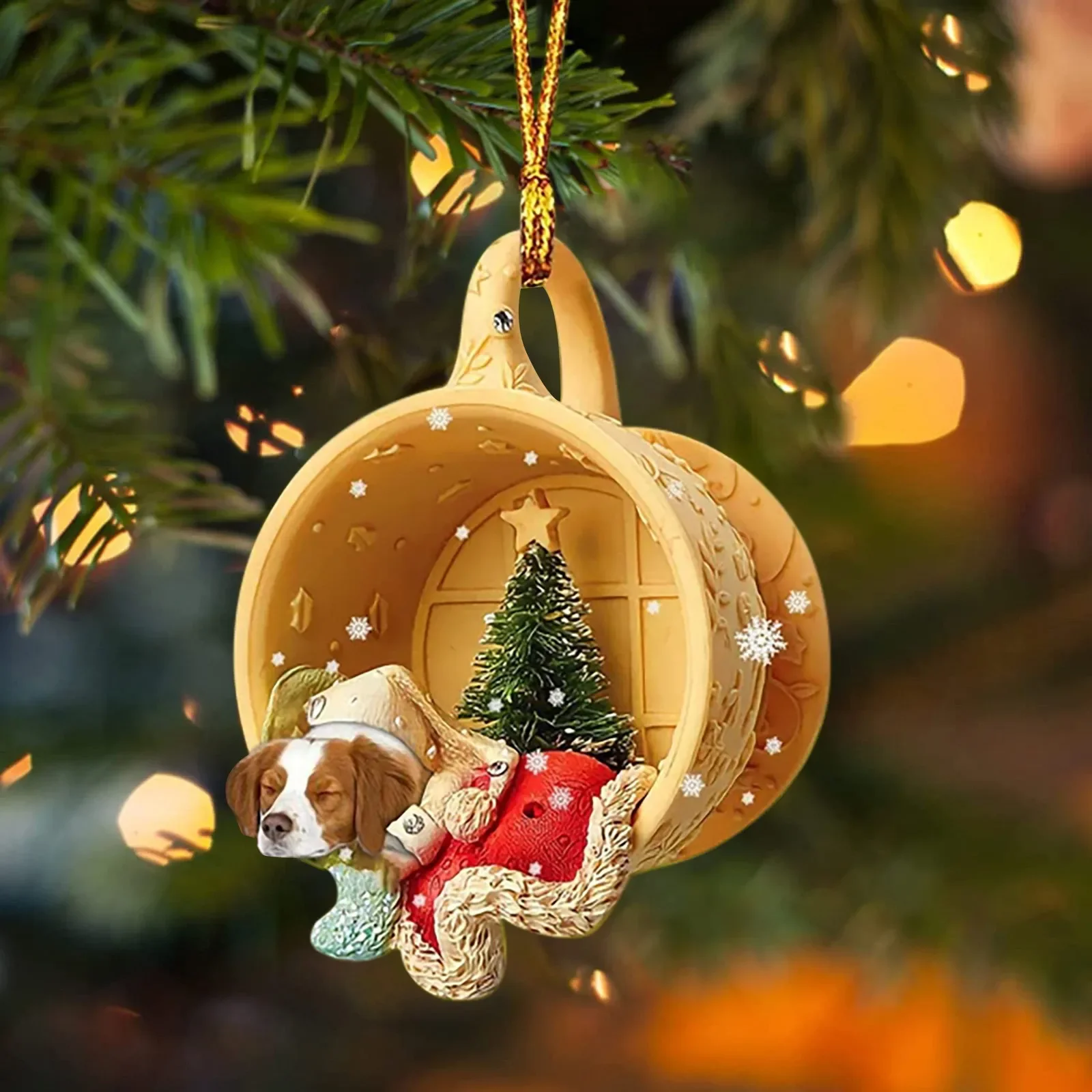 Christmas Tree Pendant Decoration Cute Animal Ornament Festival Party Supplies Room Decoration Xmas Gift