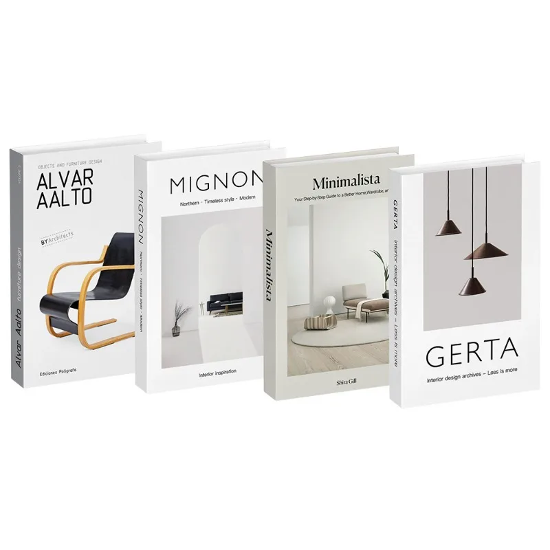 Faux Fake Books for Decoration, Decorative Books for Home Decor, Bookshelf Coffee Table Designer Decor Set Aesthetic, 4Pcs 2