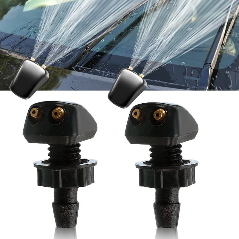 2x Universal Front Windshield Washer Wiper Nozzle Sprayer for Honda