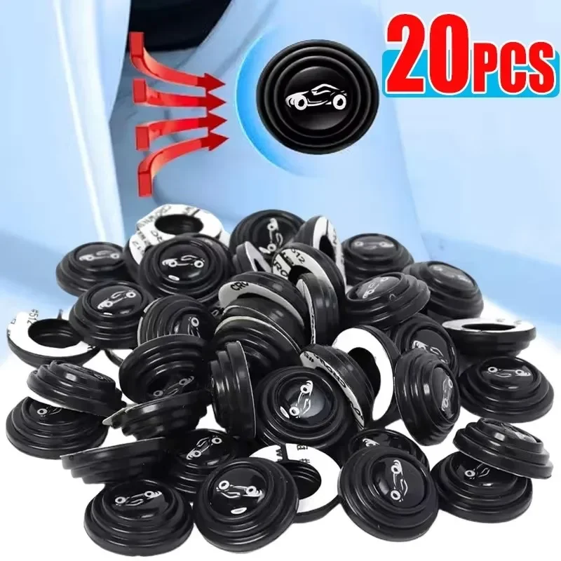 Car Door Pads Anti-shock Silicone Pad Door Shock Absorbing Gasket Trunk Sound Insulation Pad Shockproof Thickening Cushion Stickers