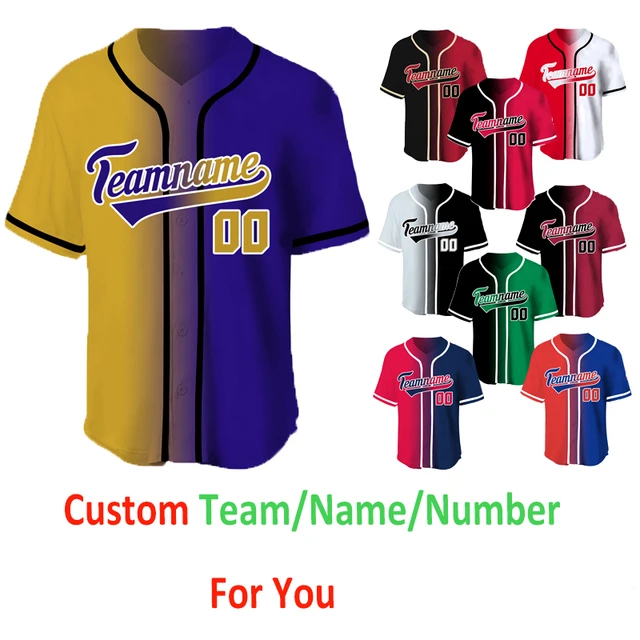 Camiseta de béisbol de ciudad para hombre, camisas personalizadas de  equipo/Nombre, camisetas de béisbol en blanco de sublimación, uniforme de  entrenamiento deportivo, ropa de talla grande - AliExpress