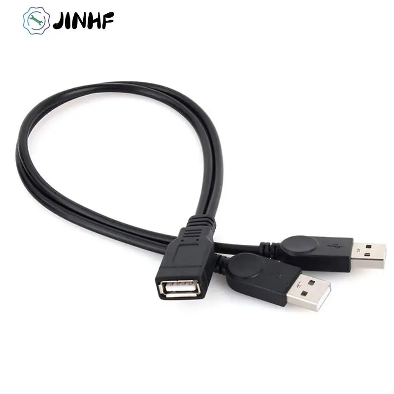 

USB 2.0 1 Female To 2 Male Y-Splitter Data Sync Charging Extension Cable Only (no Data Transmission)