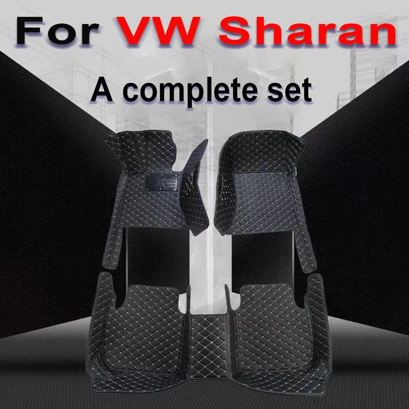 

Car Floor Mats For Volkswagen VW Sharan 7N 7seat 2010~2022 Auto Leather Floor Mat Rugs Pad Interior Parts Car Accessories 2012