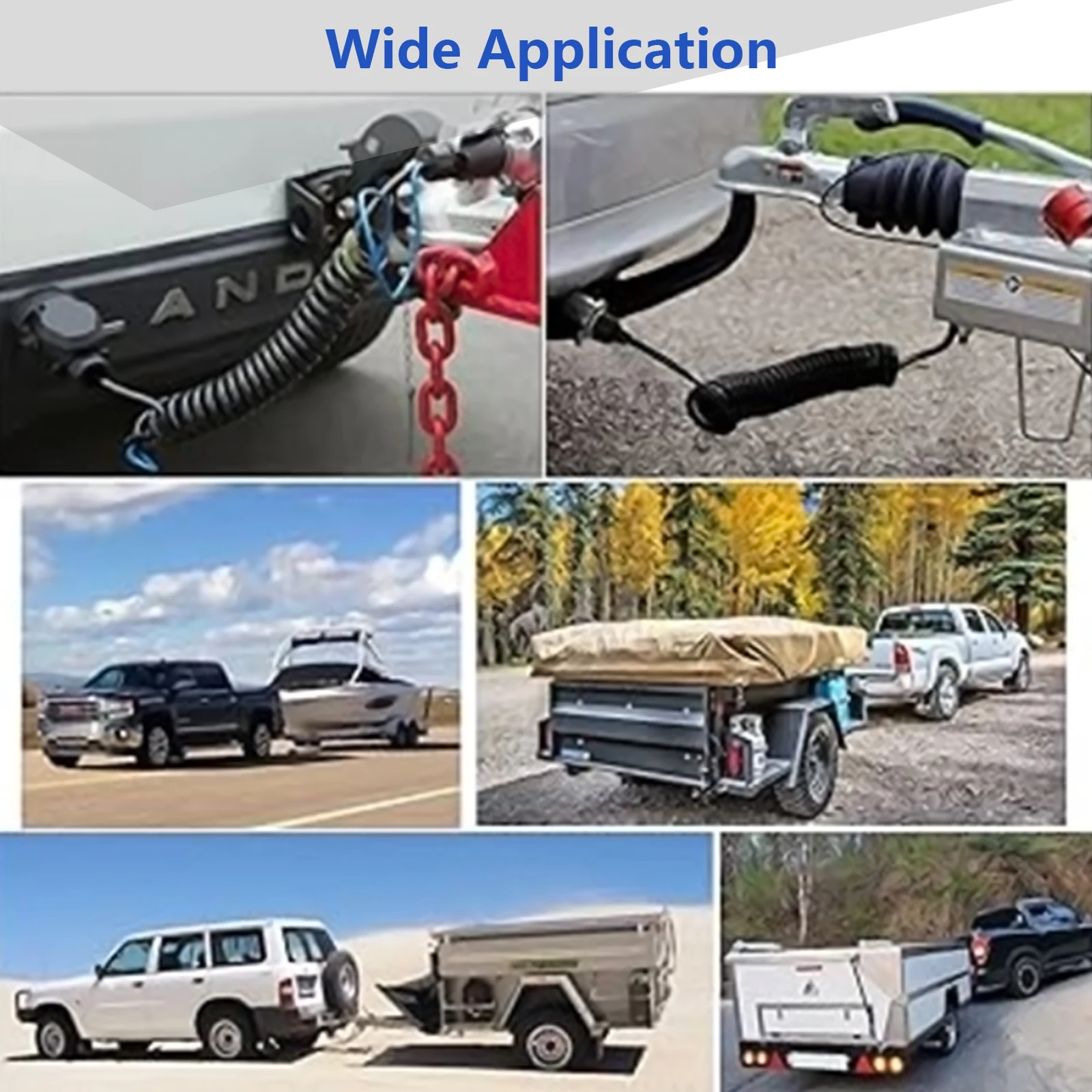 Heavy-Duty 3m Caravan Trailer Extension Cable with 13-Pin Plugs
