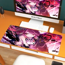 No Game No Life 80x30cm XL Lockedge Large Gaming Mouse Pad Computer Gamer CS Keyboard Mouse Mat Hyper Beast Desk Mousepad For PC