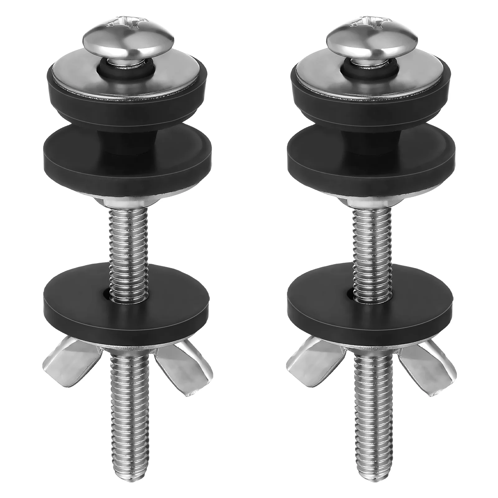 2PCS Stainless Toilet Tank Bolts Gasket Kit Quick Install Leakproof Universal Fit for Bathroom Toilet Seal Bolt Fixtures