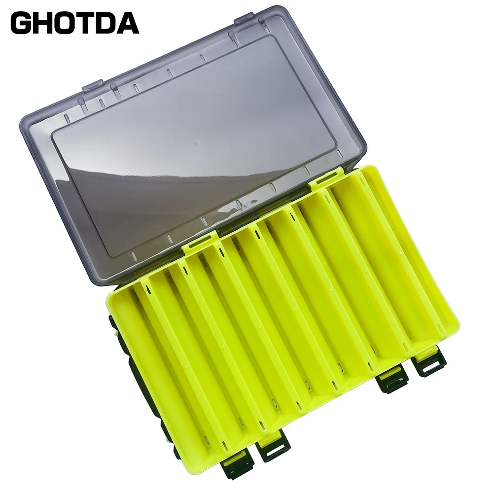 Ghotda Fishing Box Spoon Bait Storage Box Fishing Accessories Hook Fishing  Case for Lures 10/12 Compartments - AliExpress