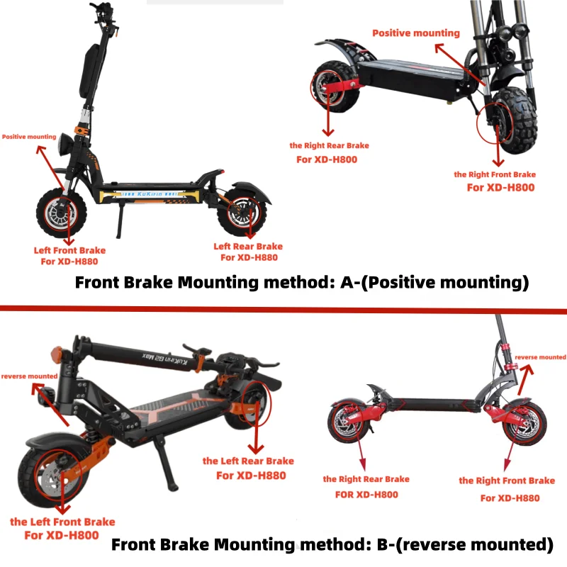 KUKIRIN E-Bike Scooter Bremse 2-PIN-Stecker für KUKIRIN G2, G2 MAX, G2 Master, G3 PRO, G4 Scooter Umbau Vorderbremse oder Hinterbremse – Detail 27