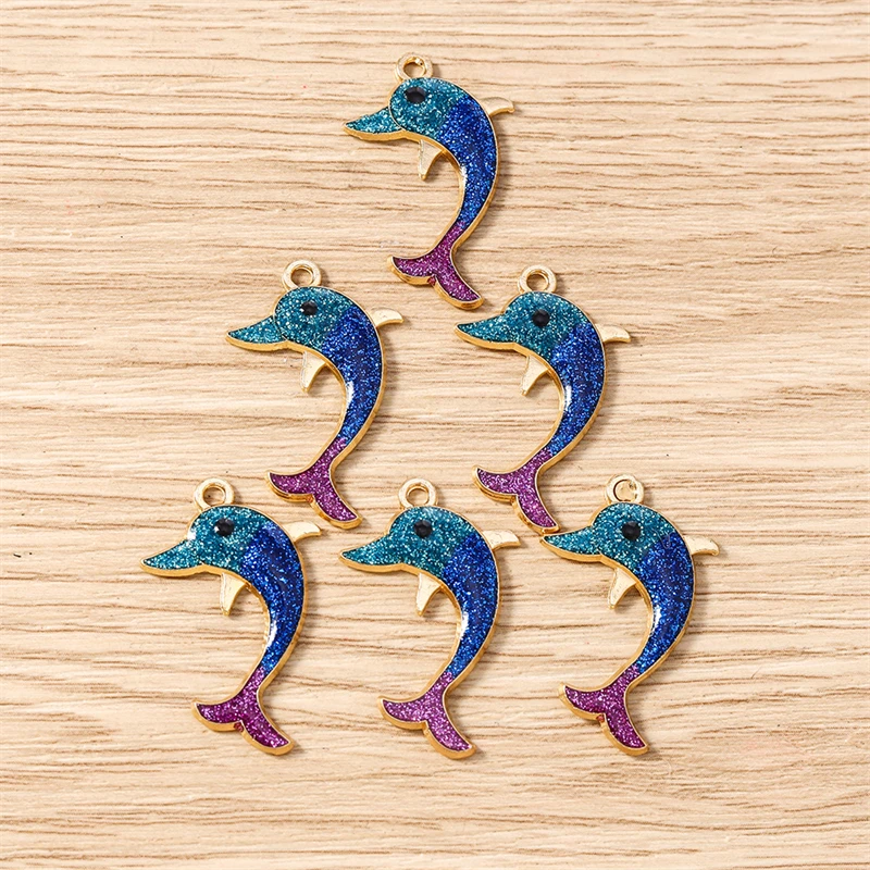 10 Stück 17 x 22 mm niedliche Emaille-Tier-Wal-Anhänger für Halsketten, Ohrringe, Armbänder, DIY-Handwerk, Schmuckherstellung, Zubehör – Detail 7