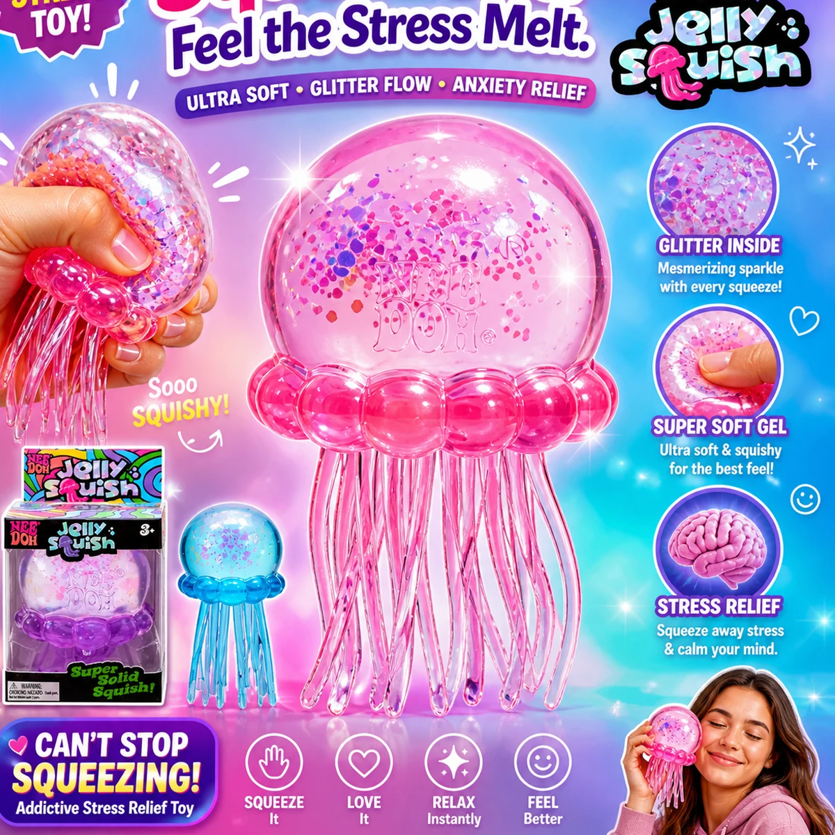 Pizza Sensory Squishy Cube 5