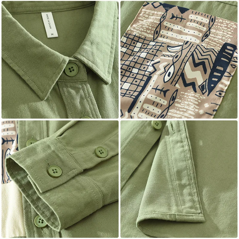 Mannen Vintage Formele Shirt Lange Mouw Borduurwerk Party Jurk Shirts