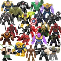 Disney Building Blocks Mini Model Figures Big Goblin Spiderman Iron Man Venom Captain Hawk Deadpool Technic Armor City Gift Toys 1
