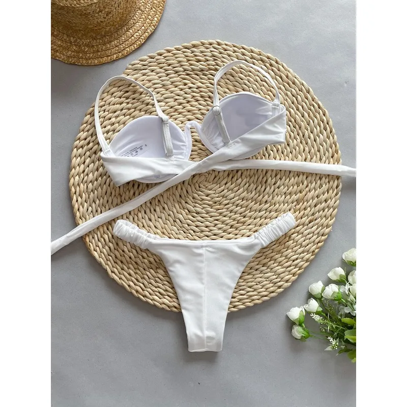 Sexy Push Up Bikini 2024 Women Swimwear Bathing Suit Woman Micro Bikini Set Biquinis Tankini Swimsuits Women Beachwear Vacation