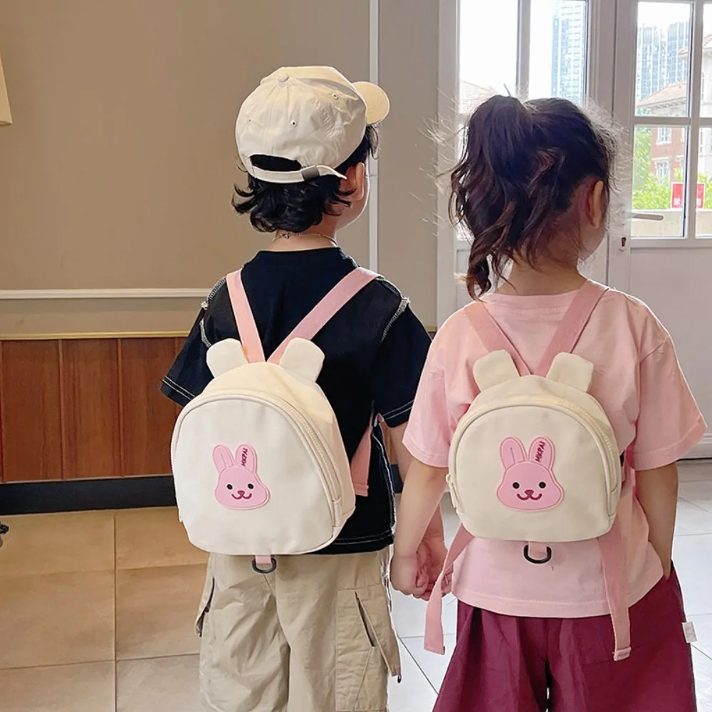Kids Backpack Round Kawaii Children's Handbags for Girl Kindergarten Boy Schoolbag Cartoon Bear Bunny Toddler Bag 1